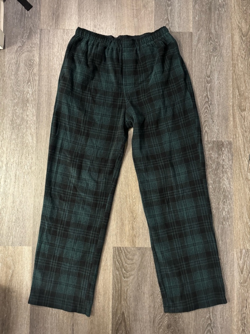 SKIMS Unisex Black & Green Plaid Jogger Pants Size Small